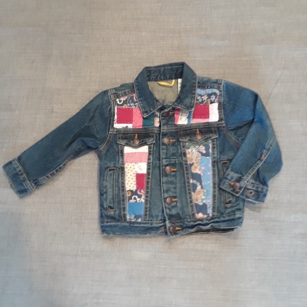 OshKosh B'gosh Colorful Patch Jean Jacket
